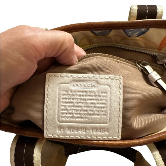 Coach Artistic Brown and Tan Tote Bag - Picture 13 of 16